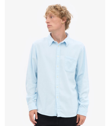 COLORFUL STANDARD ORGANIC FLANNEL SHIRT POLAR BLUE