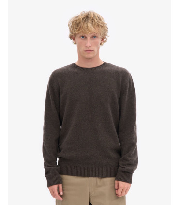 COLORFUL STANDARD CLASSIC MERINO WOOL CREW  COFFEE BROWN
