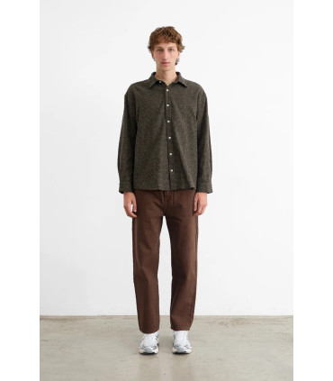 EDMMOND CROSSWORTH SHIRT CHOCOLATE