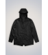 RAINS JACKET BLACK GRAIN