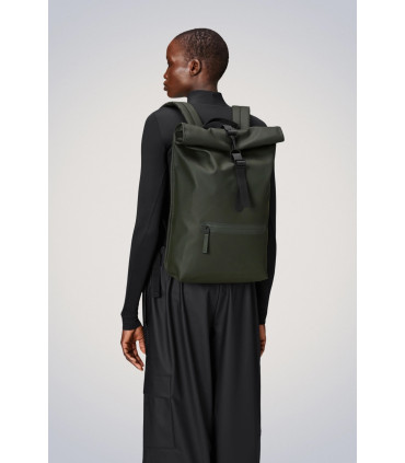 RAINS ROLLTOP RUCKSACK GREEN