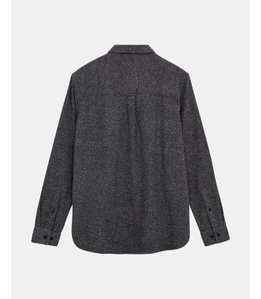 ANERKJENDT AKKONRAD 2 TONE BRUSHED SHIRT CAVIAR