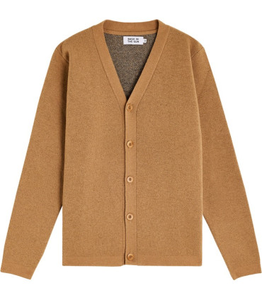 BASK IN THE SUN SNAKE CARDIGAN COFFEE