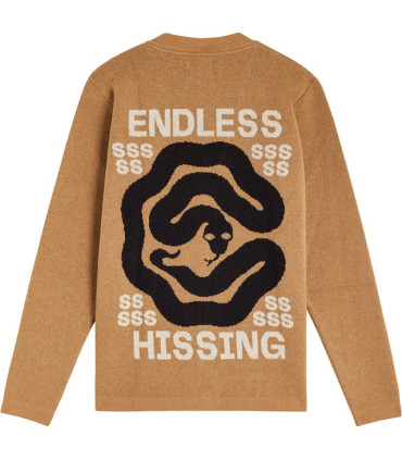 BASK IN THE SUN SNAKE CARDIGAN COFFEE