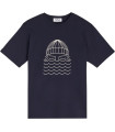 BASK IN THE SUN TO THE SEA TEE NAVY