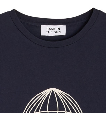 BASK IN THE SUN TO THE SEA TEE NAVY