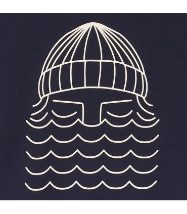 BASK IN THE SUN TO THE SEA TEE NAVY