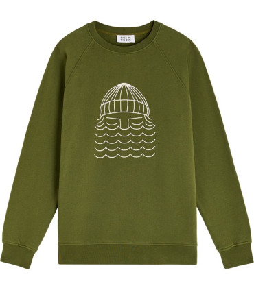 BASK IN THE SUN TO THE SEA SWEAT OLIVE