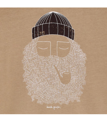 BASK IN THE SUN SMOKING PIPE TEE TAUPE