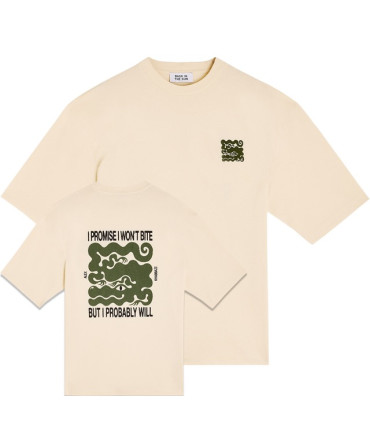 BASK IN THE SUN CROCO TEE CREAM
