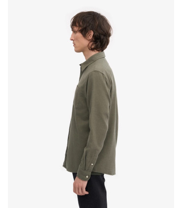 COLORFUL STANDARD ORGANIC FLANNEL SHIRT DUSTY OLIVE