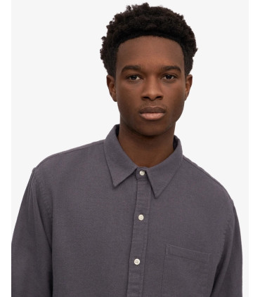 COLORFUL STANDARD ORGANIC FLANNEL SHIRT LAVA GREY