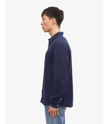 COLORFUL STANDARD ORGANIC FLANNEL SHIRT NAVY BLUE