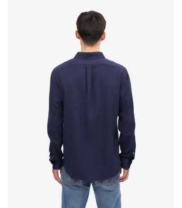 COLORFUL STANDARD ORGANIC FLANNEL SHIRT NAVY BLUE